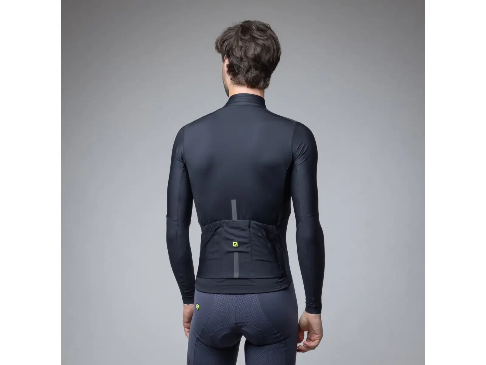 Alé R-EV1 Warm Race men's insulated cycling jersey Black