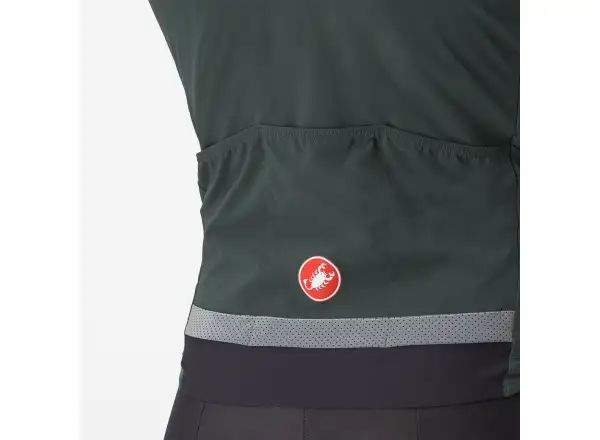 Castelli Beta RoS men's jacket Rover Green/Red Orange