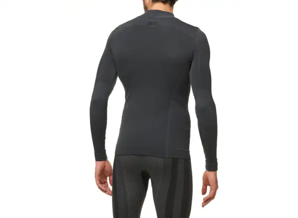 SIXS TS3 V2 functional long sleeve shirt with stand-up collar grey/black