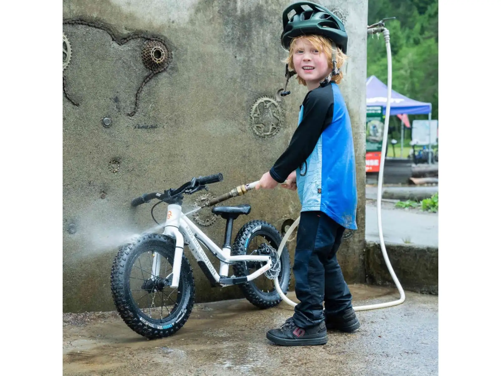 Kids Ride Shotgun Dino Windproof kids jersey long sleeve