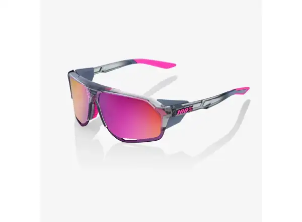 100% Norvik Sports Polished Translucent Grey/Purple Multilayer Sunglasses