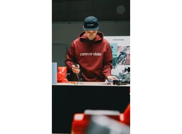 Cannondale Lifestyle Hoodie unisex sweatshirt Burgundy/Carrot