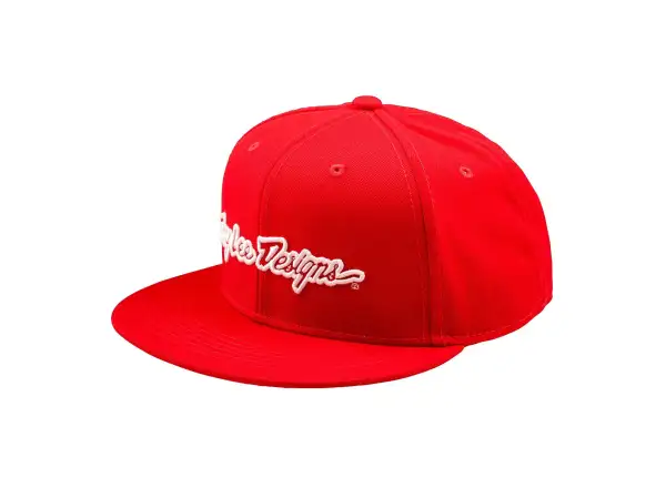 Troy Lee Designs Flat Bill Cap Signature Team Red
