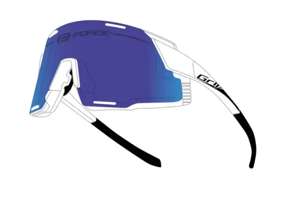 Force Grip cycling glasses White/Blue