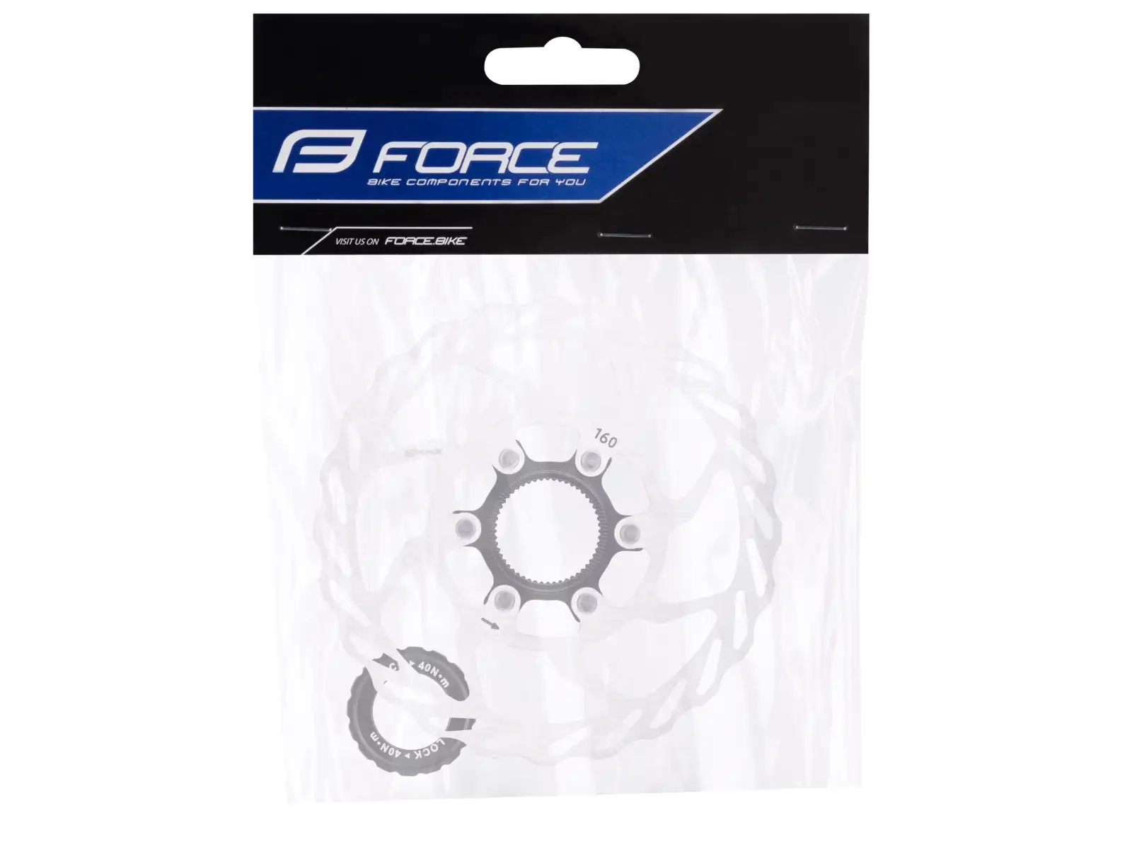 Force Center Lock 160 mm brake disc silver