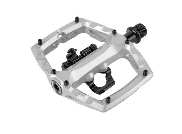 X-pedo Ambix single-sided clipless pedals silver