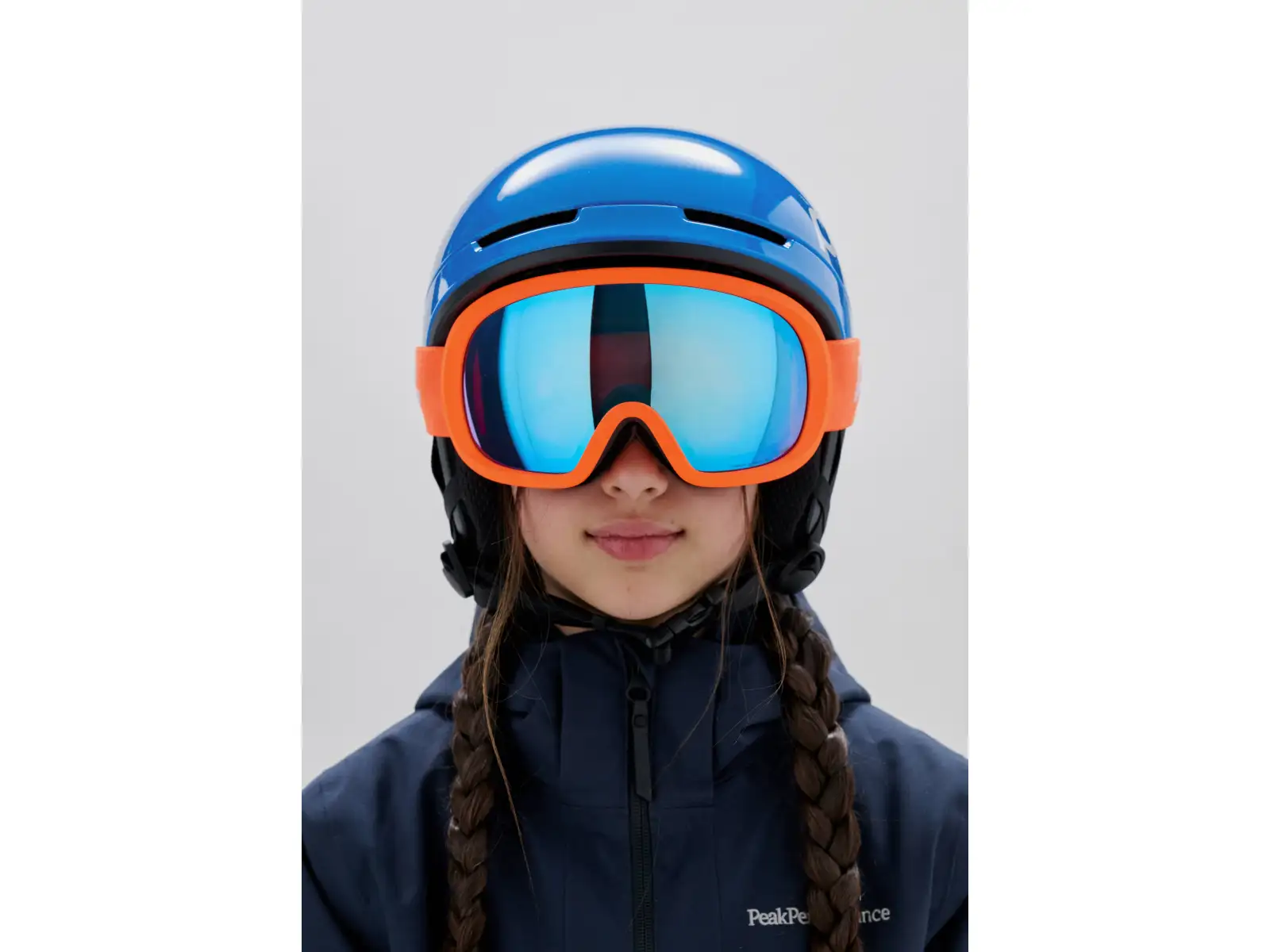 POC Fovea Mid ski goggles Zink Orange/Partly Sunny Blue