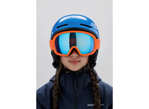 POC Fovea Mid ski goggles Zink Orange/Partly Sunny Blue