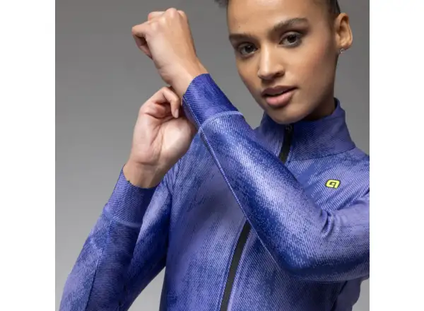 Alé PR-E Knitted women's winter cycling jacket Cornflower