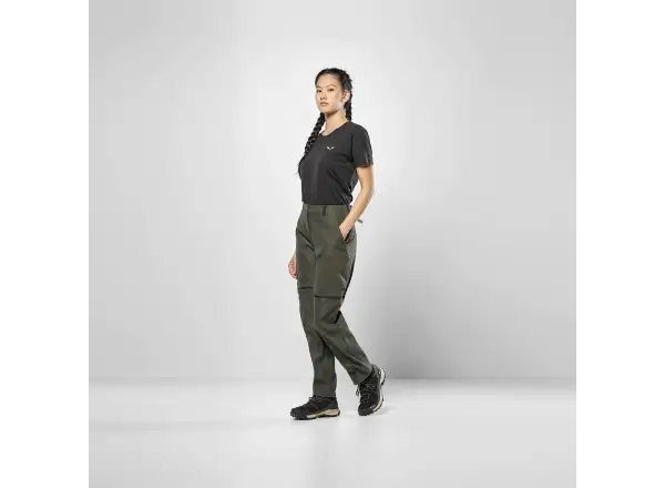 Salewa Puez Hemp/DST 2/1 women's trousers Dark Olive