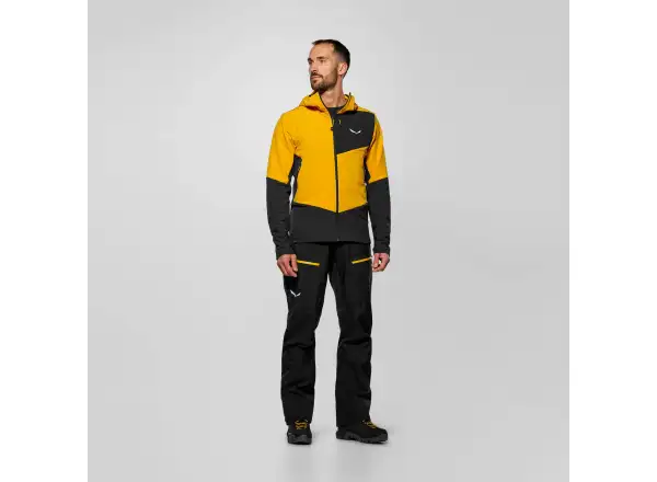 Salewa Ortles Fleece Pro Hooded men's fleece hoodie Gold
