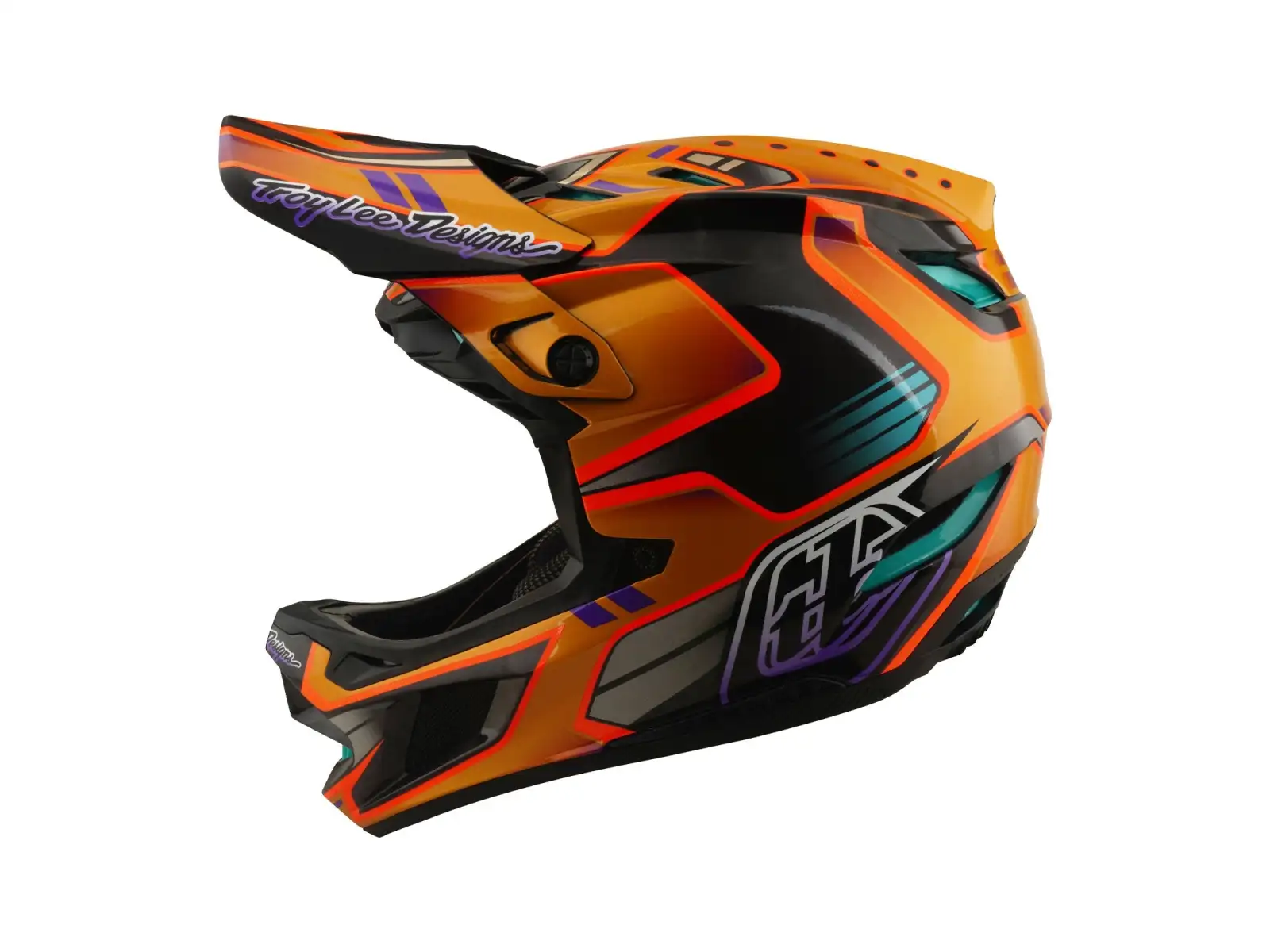 Troy Lee Designs D4 Carbon MIPS helmet Crest Gold