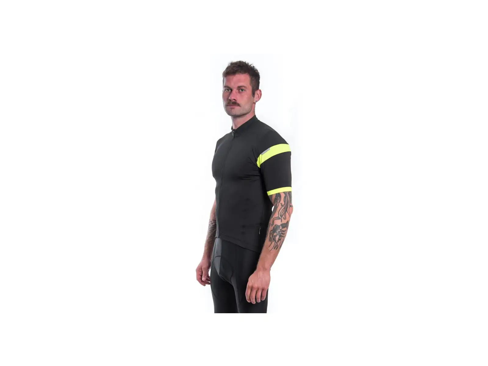 Sensor Cyklo Coolmax Classic men's jersey with short sleeve True Black