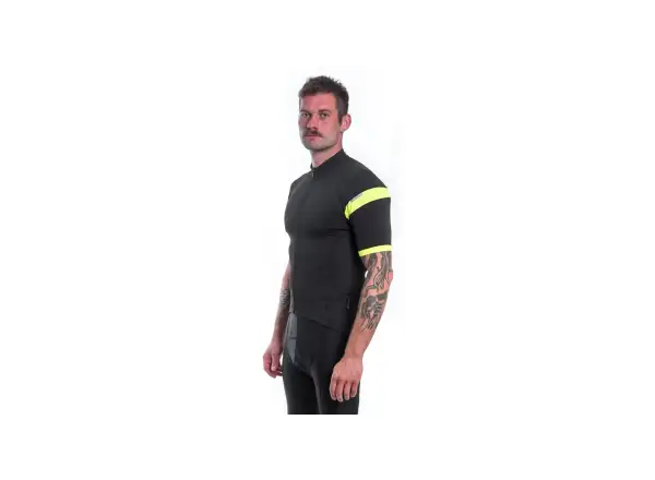 Sensor Cyklo Coolmax Classic men's jersey with short sleeve True Black