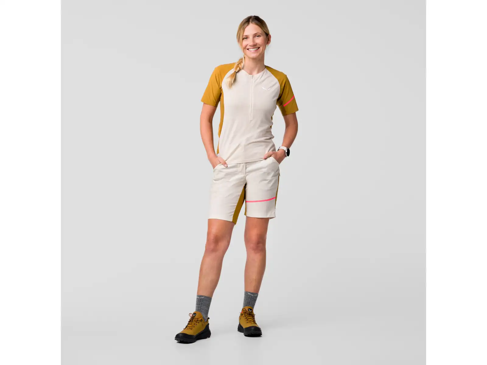 Salewa Vento AM HZT women's jersey short sleeve Oatmeal