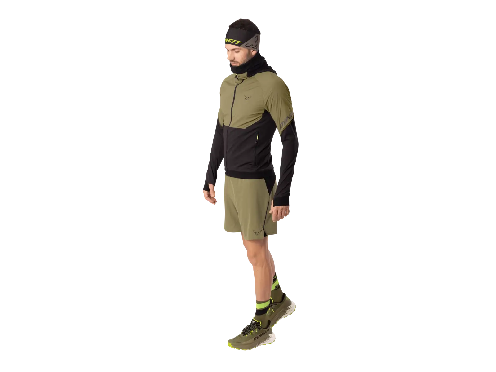 Dynafit Alpine Hybrid men's running jacket Military Green/Black Out