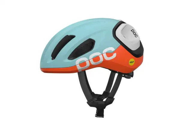 POC Amidal road helmet Indicolite Blue Matt/Carnelian Orange Matt