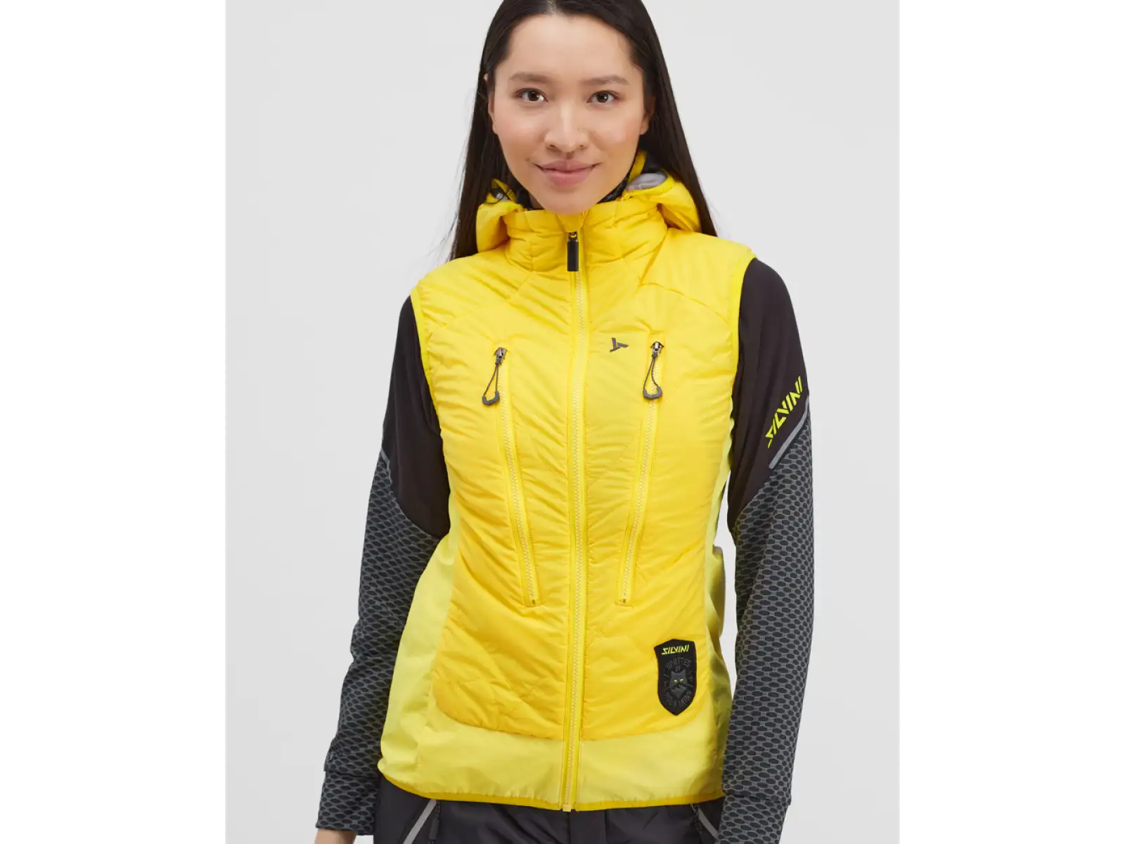 Silvini Polara women's ski touring vest Neon/Charcoal
