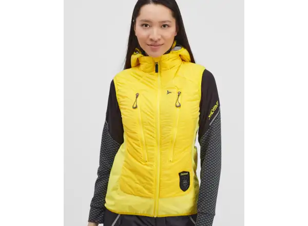 Silvini Polara women's ski touring vest Neon/Charcoal