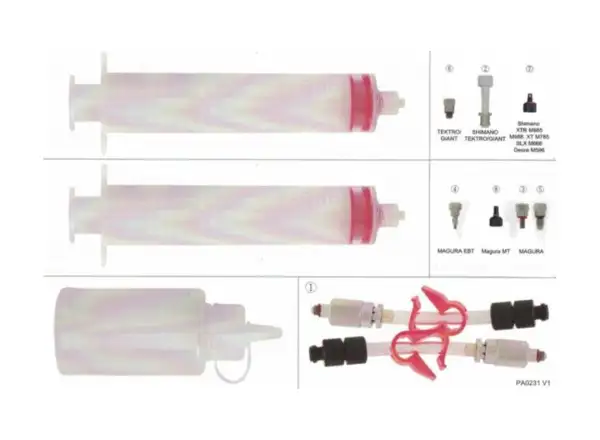 Jagwire universal bleeding kit for brakes with mineral oil
