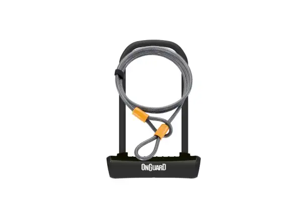 OnGuard lock 115x230x11 mm black + cable 1200x10 mm