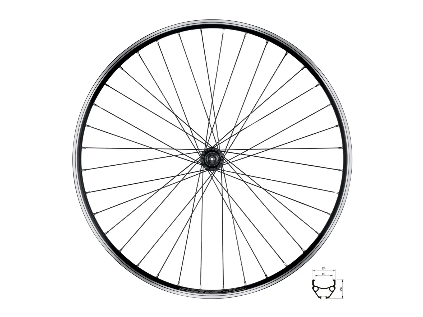 Force Classic 29 rear wheel hub Shimano