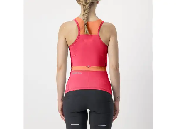 Castelli Solaris women's sleeveless jersey Hibiscus/Soft Orange