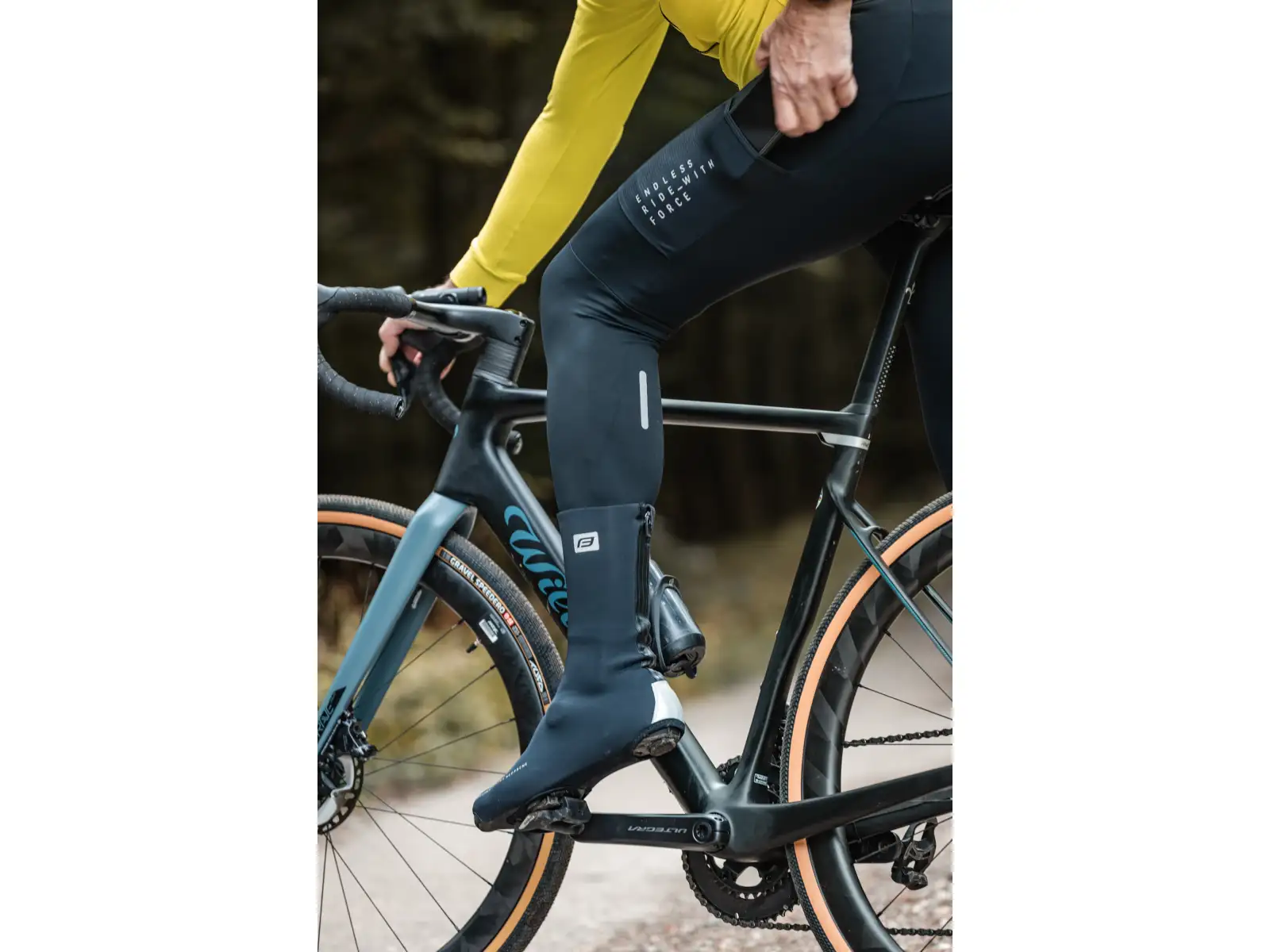 Force Endless men's bib pants without padding Black