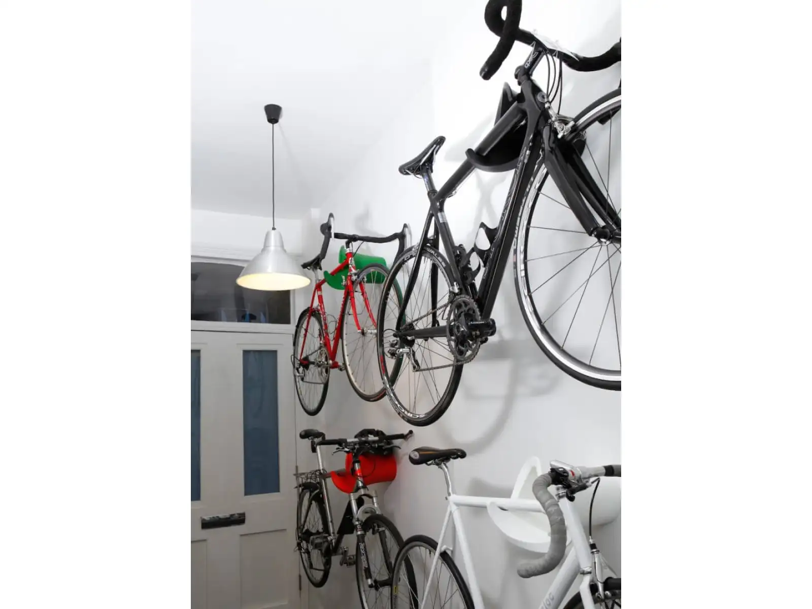 Cycloc Solo bike holder on wall yellow
