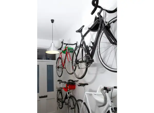 Cycloc Solo bike holder on wall yellow