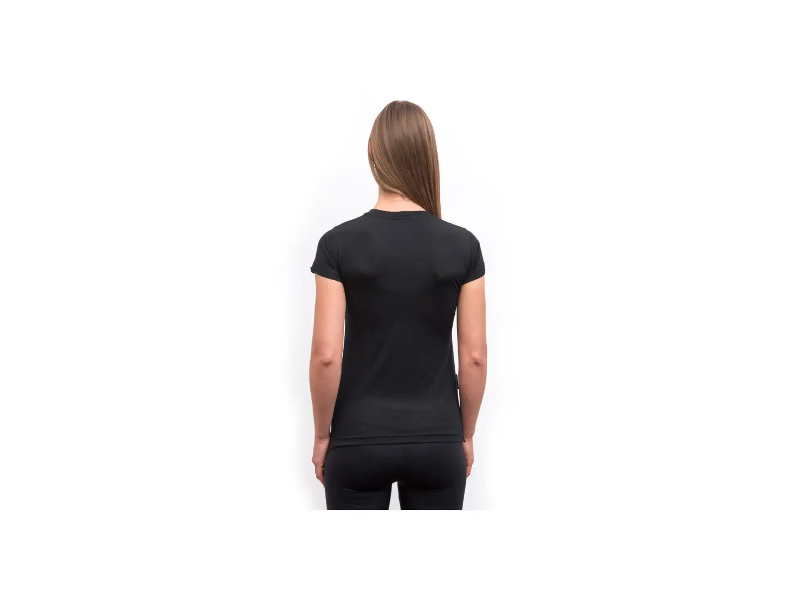 Sensor Merino Air Bloom women's t-shirt short sleeve black