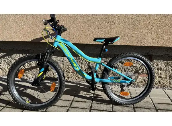 Rock Machine Storm 20 VB children's bike gloss neon cyan/yellow/petrol