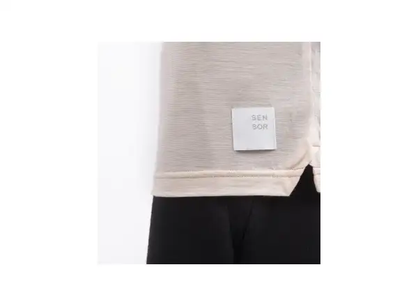 Sensor Merino Lite men's shirt short sleeve Mottled Beige