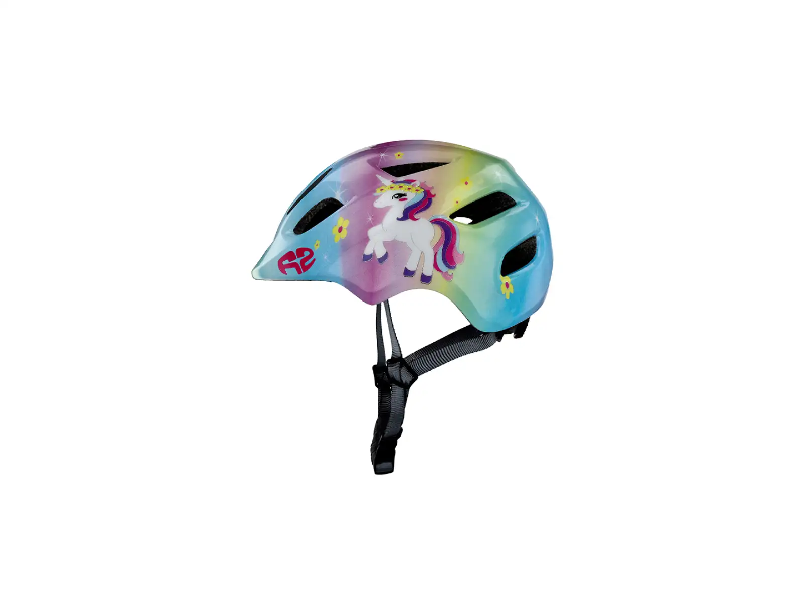 R2 Pump kids helmet light blue/pink/yellow