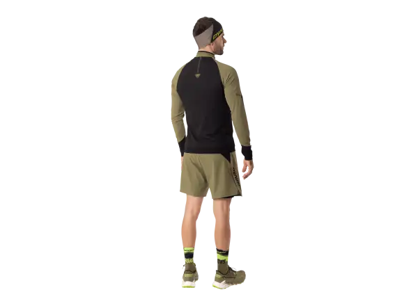 Dynafit Alpine Zip men's running shirt long sleeve Military green/0910
