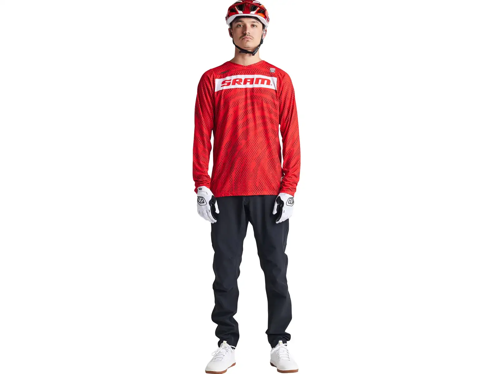 Troy Lee Designs Skyline Air SRAM men's jersey long sleeve Fiery Red