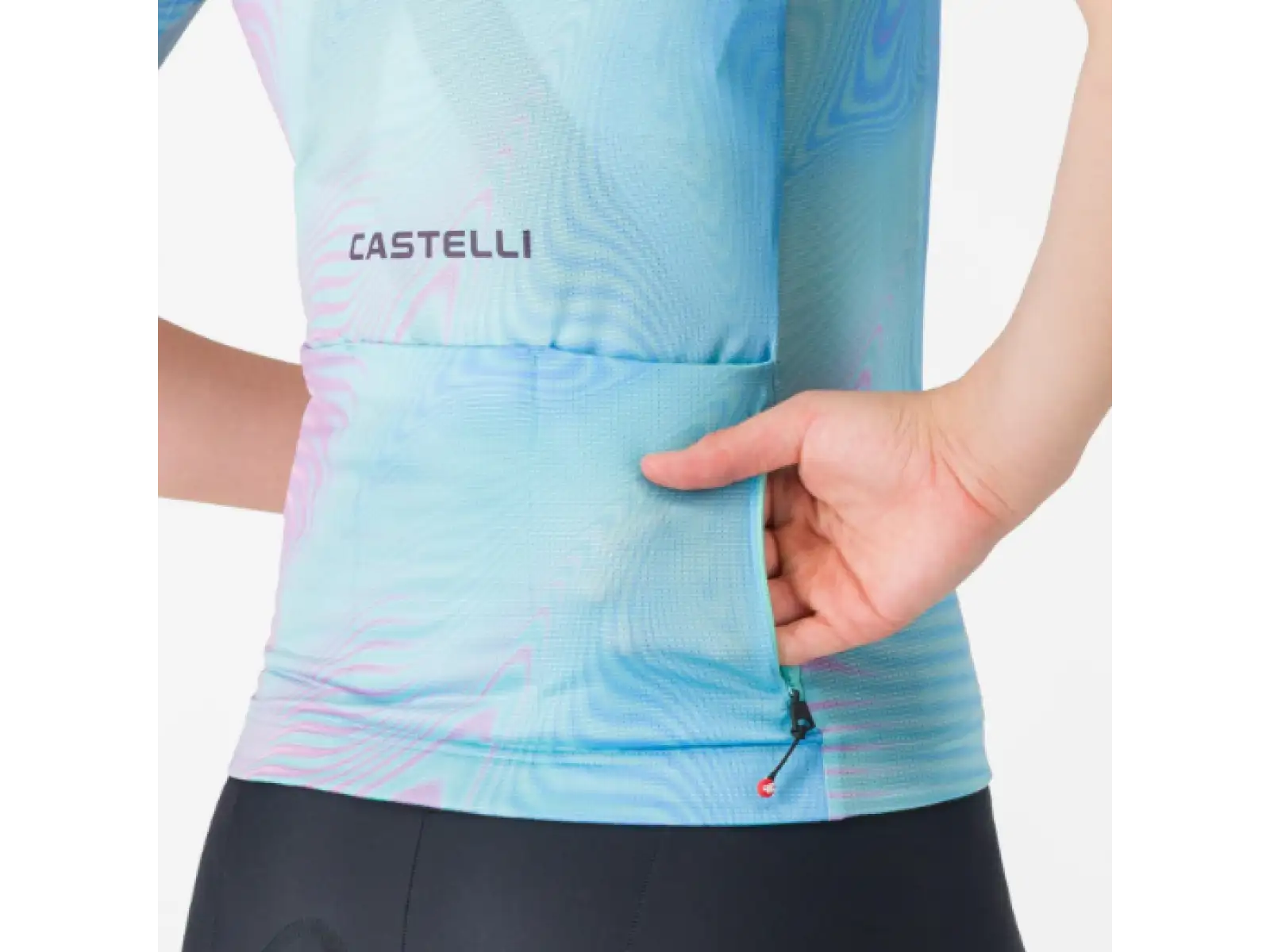Castelli Cosmic Vortex women's jersey short sleeve Multicolor Pink Green