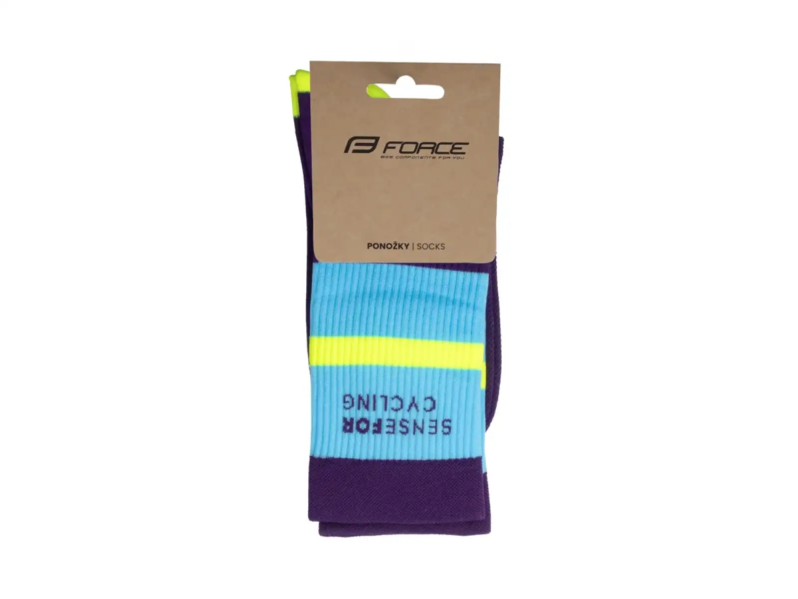 Force Stripe cycling socks dark purple