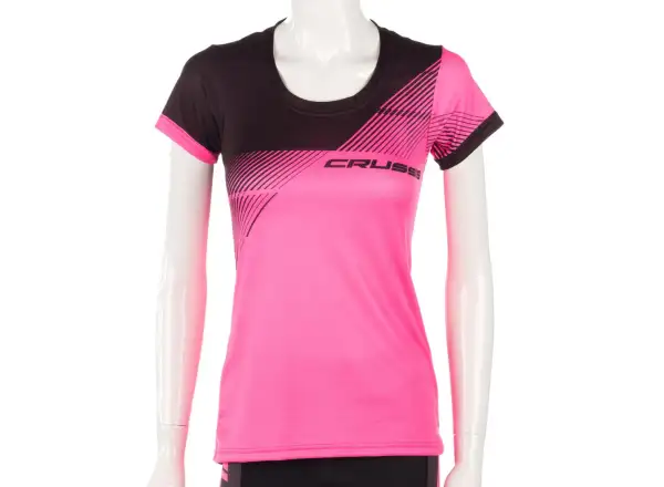 Crussis women's functional T-shirt pink/black