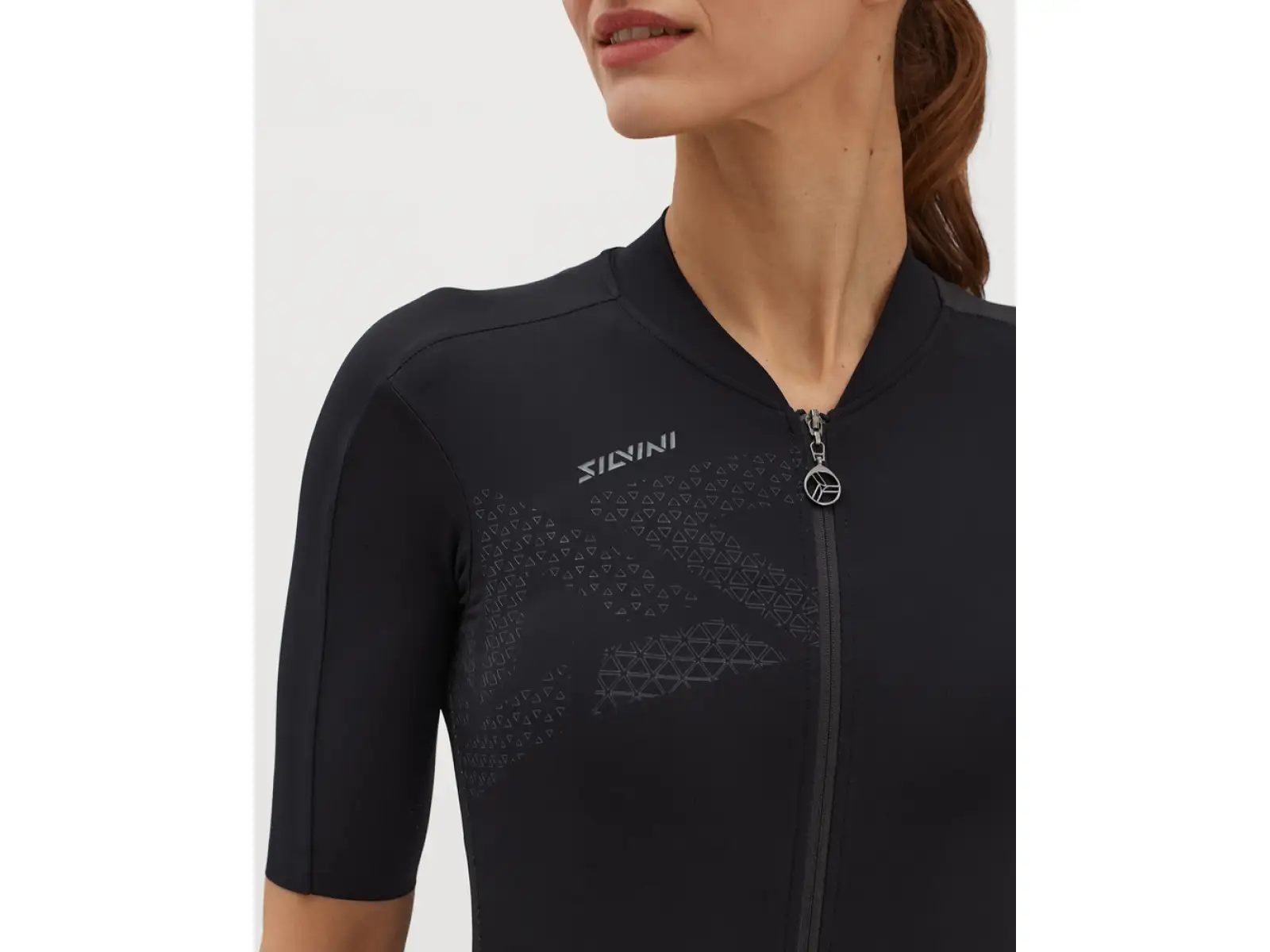 Silvini Rosalia women's jersey short sleeve Black/Charcoal