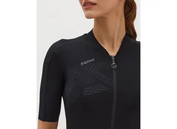Silvini Rosalia women's jersey short sleeve Black/Charcoal