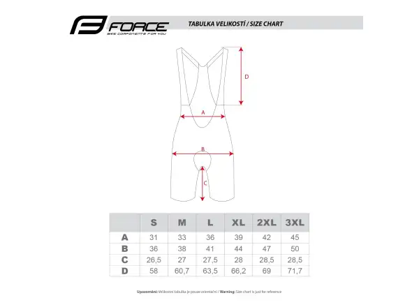 Force Action shorts with braces and padding black