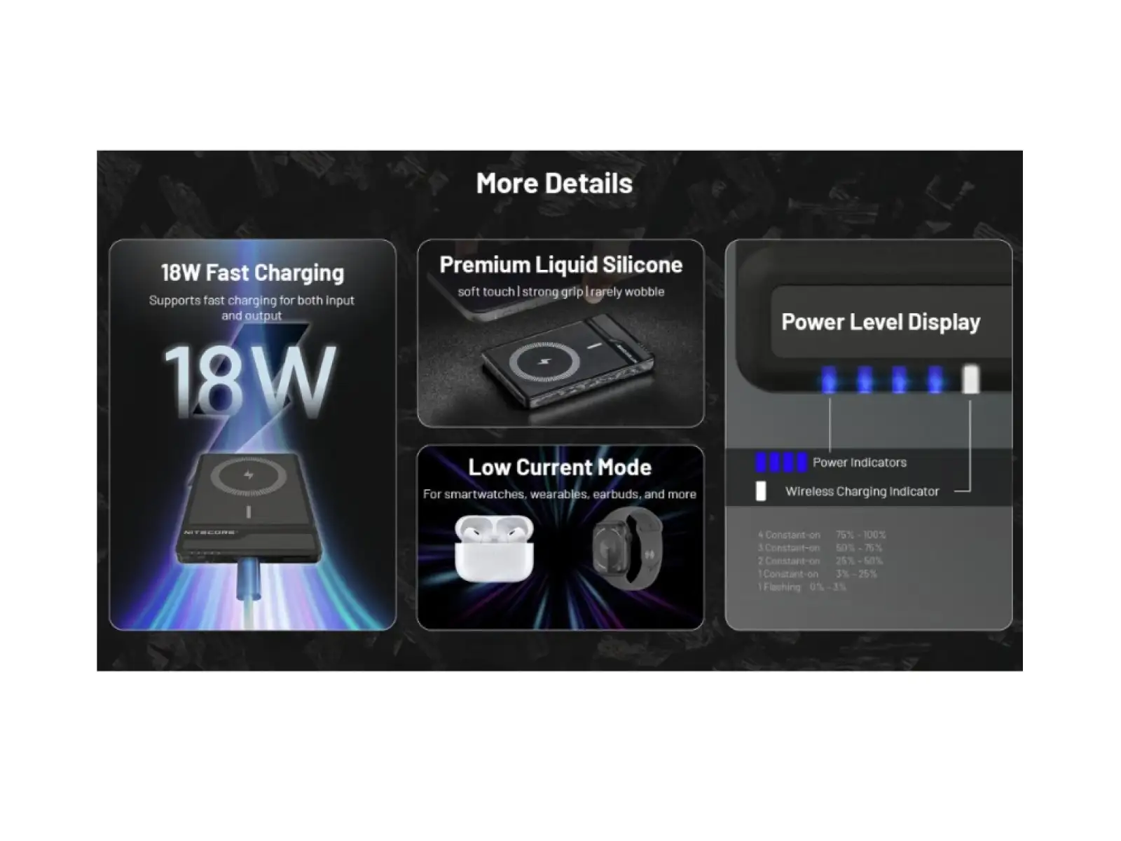Nitecore NW5000 power bank with wireless charging