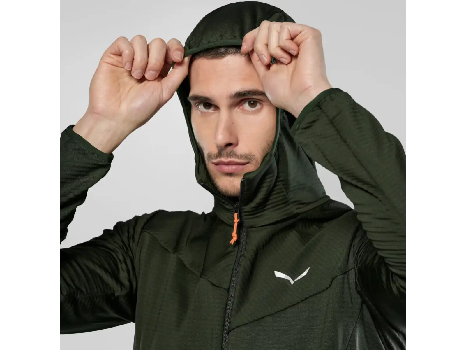 Salewa Puez Altavia Polarlite Hooded men's sweatshirt Dark Olive
