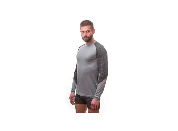 Sensor Merino Impress men's long sleeve shirt Grey/Maori