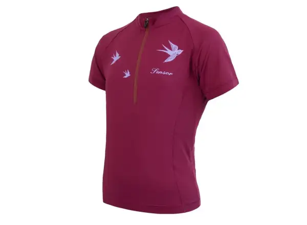 Sensor Coolmax Entry kids jersey short sleeve Lilla Swallow
