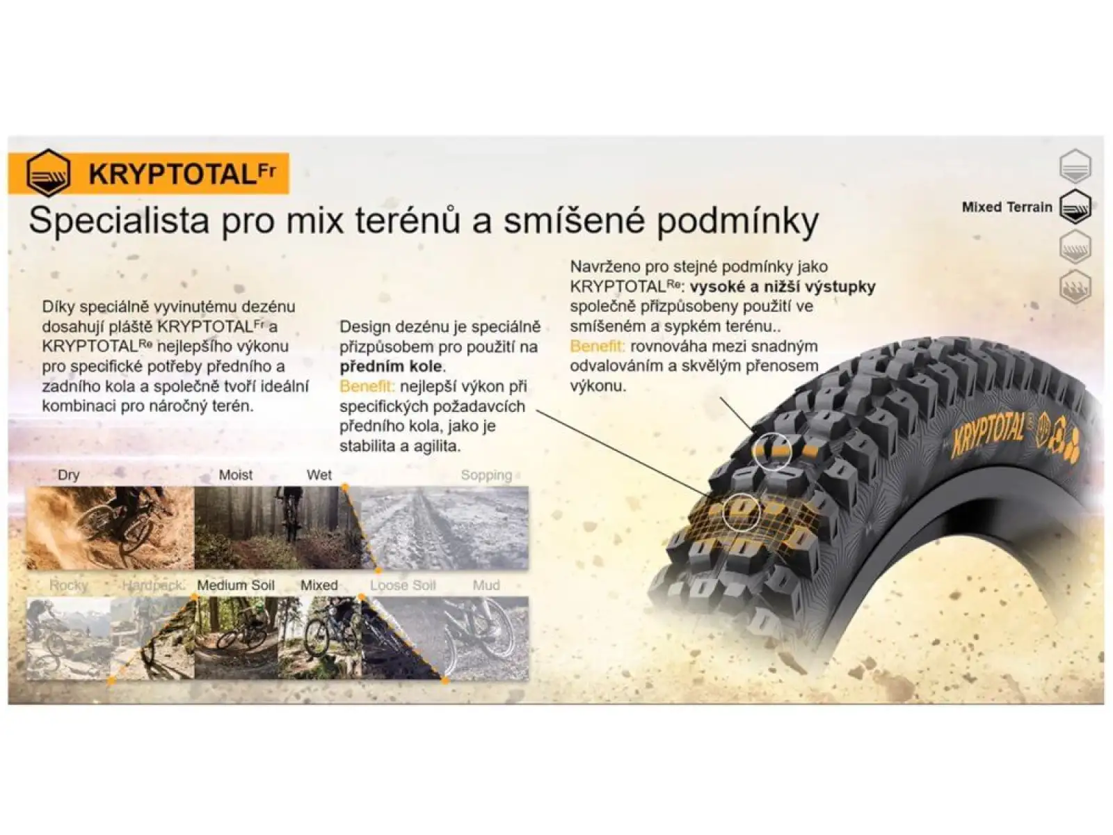 Continental Kryptotal Enduro Soft 27.5x2.40" TLR E-25 MTB tire kevlar front black