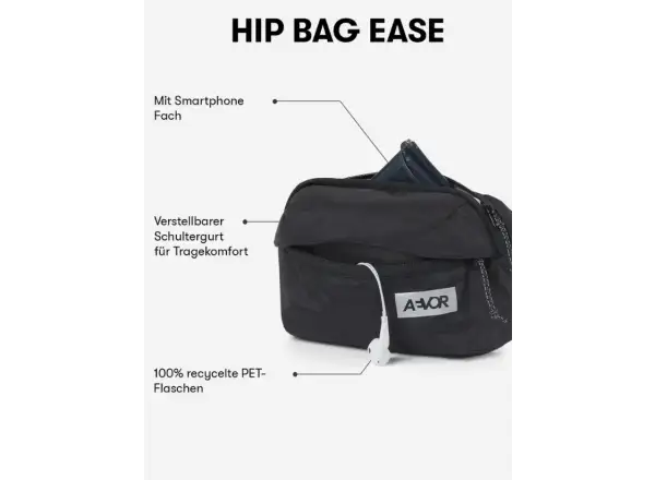 Aevor Hip Bag Ease shoulder bag/waist bag Black