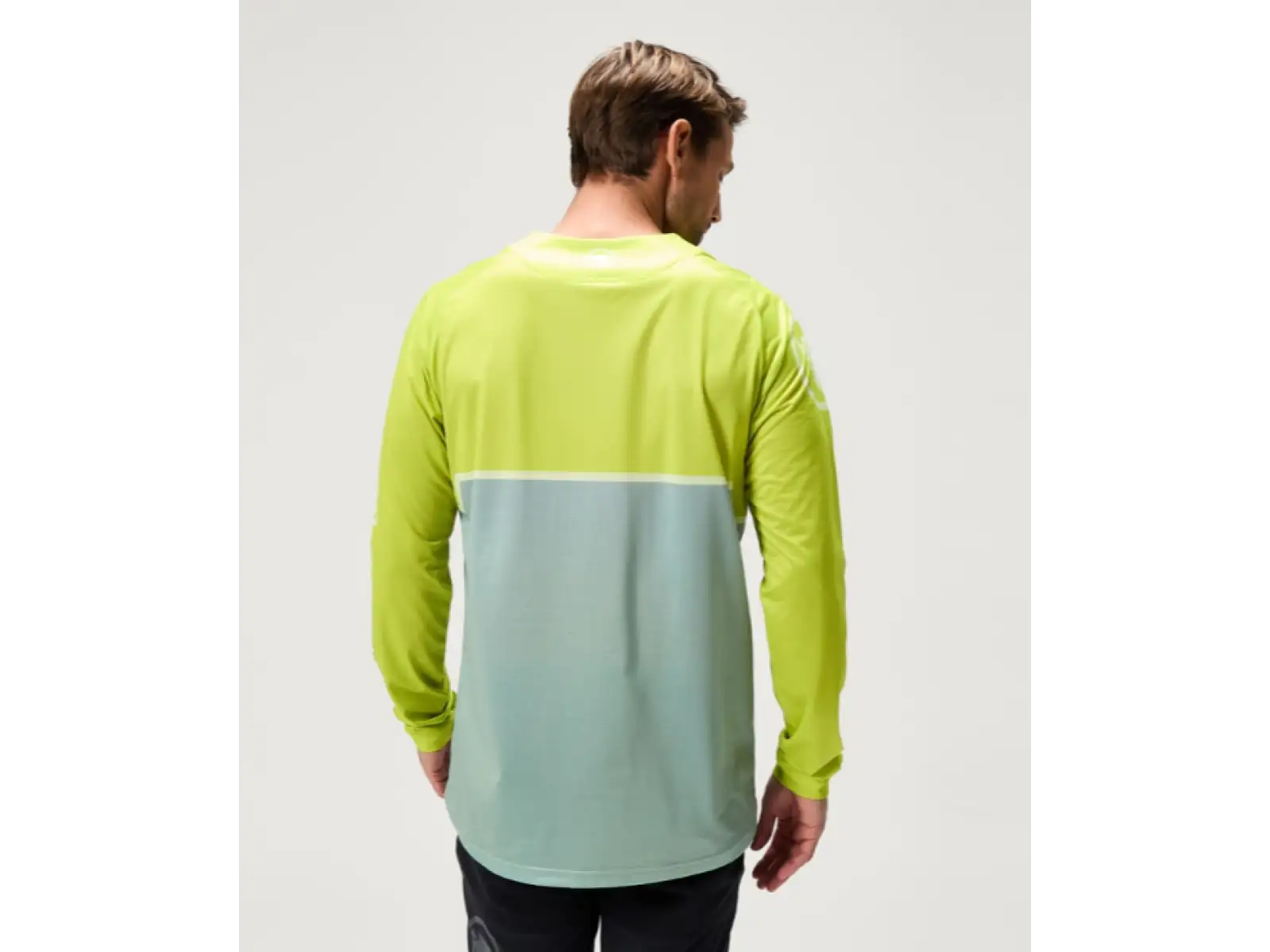Endura Singletrack Core Printed Tee men's jersey long sleeve Lime Green