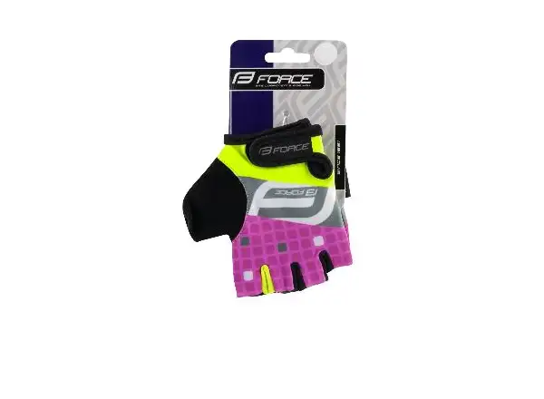 Force Square children's gloves fluo/pink